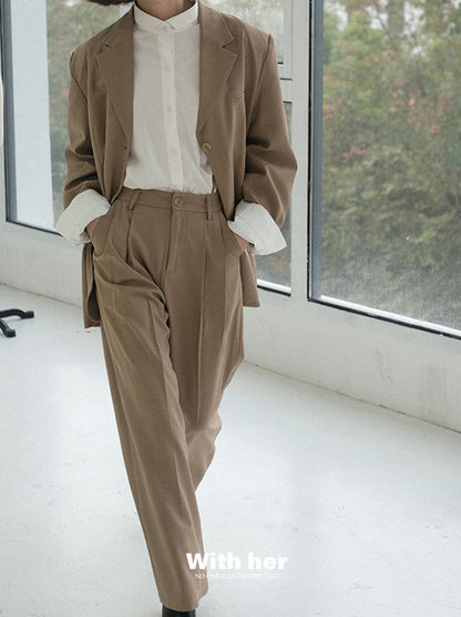 Original Casual Khaki Draped Trousers