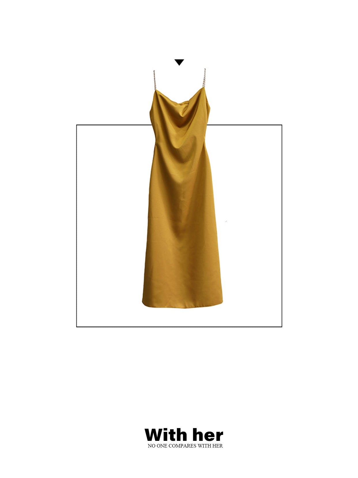 Original Retro Satin Swing Collar Dress