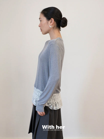 Ruffled Hem Tee