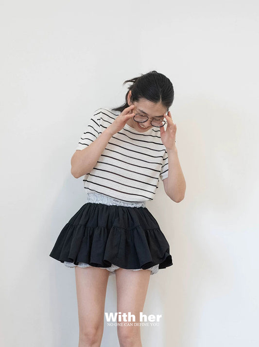 Striped Knit Tee