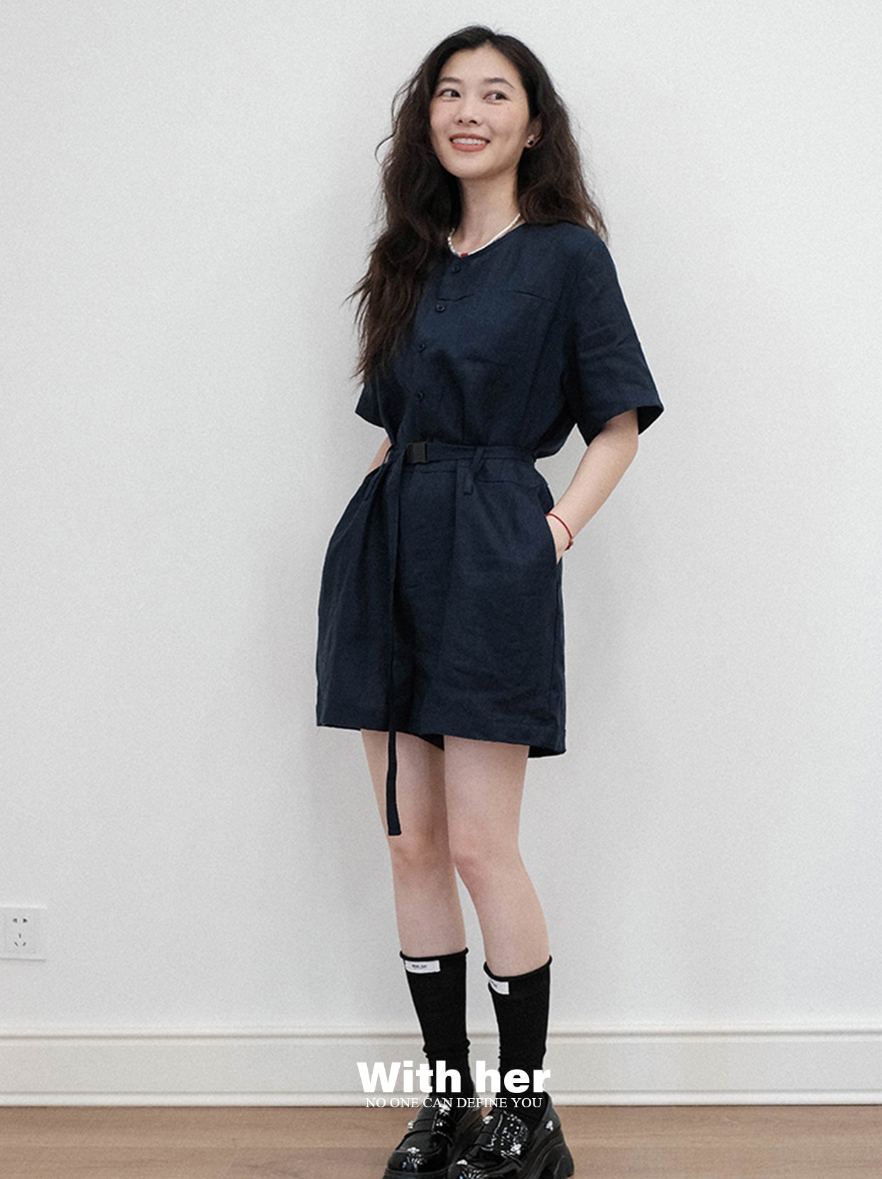 Linen Cotton Blend Playsuit