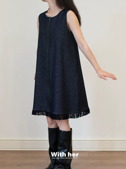 Leopard Denim Dress