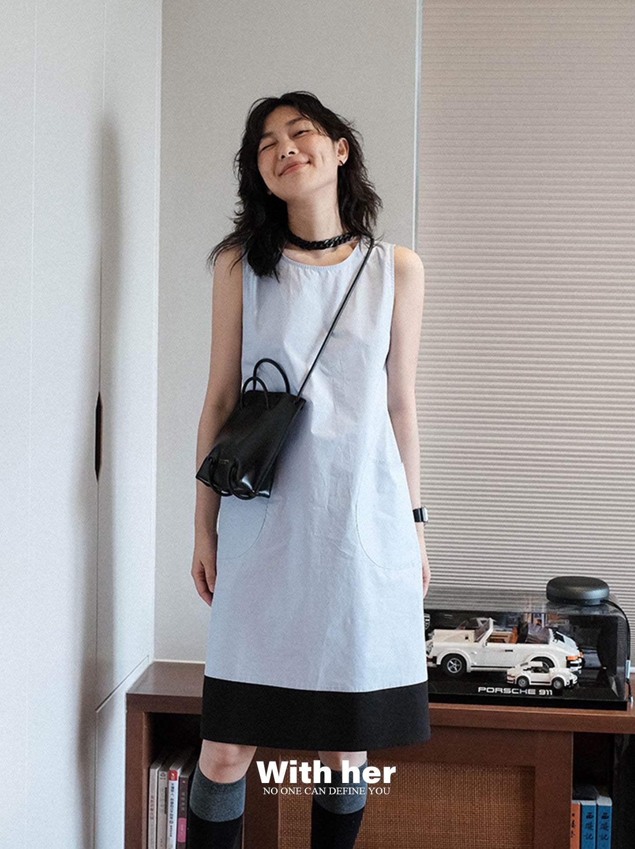 Blue Patch Dress
