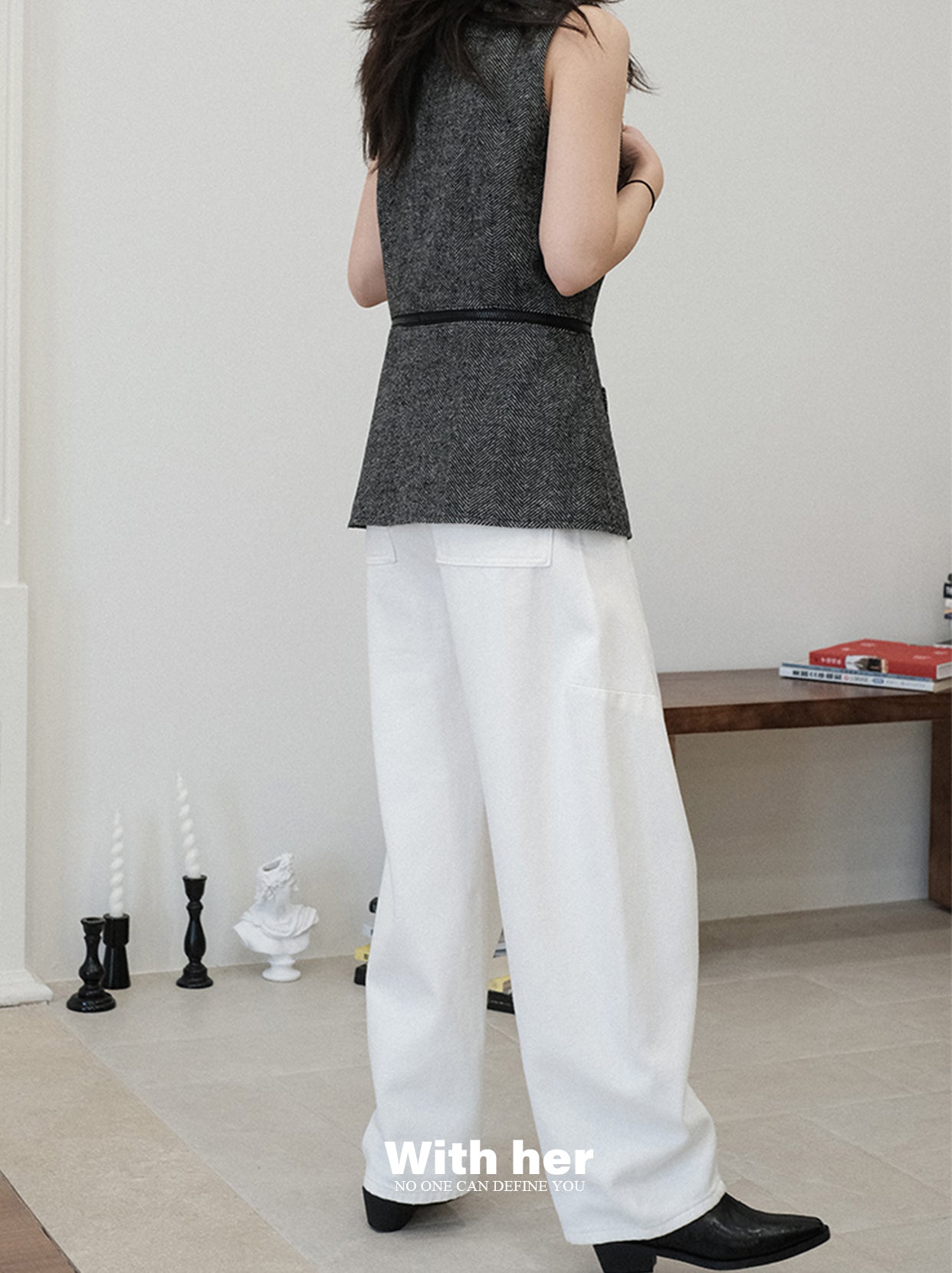 White Pearl Harem Pants