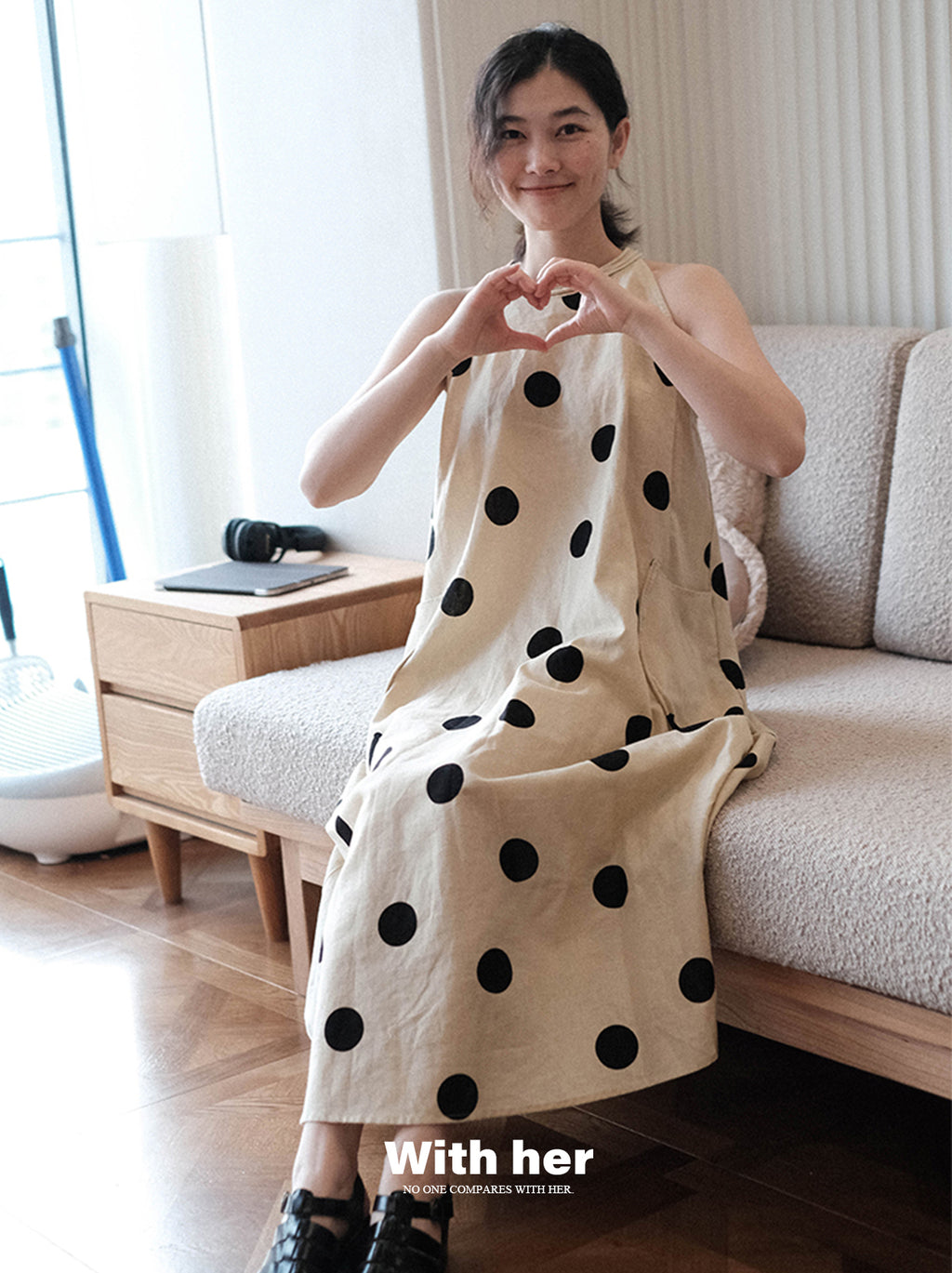 Original Halterneck Polka Dot Dress