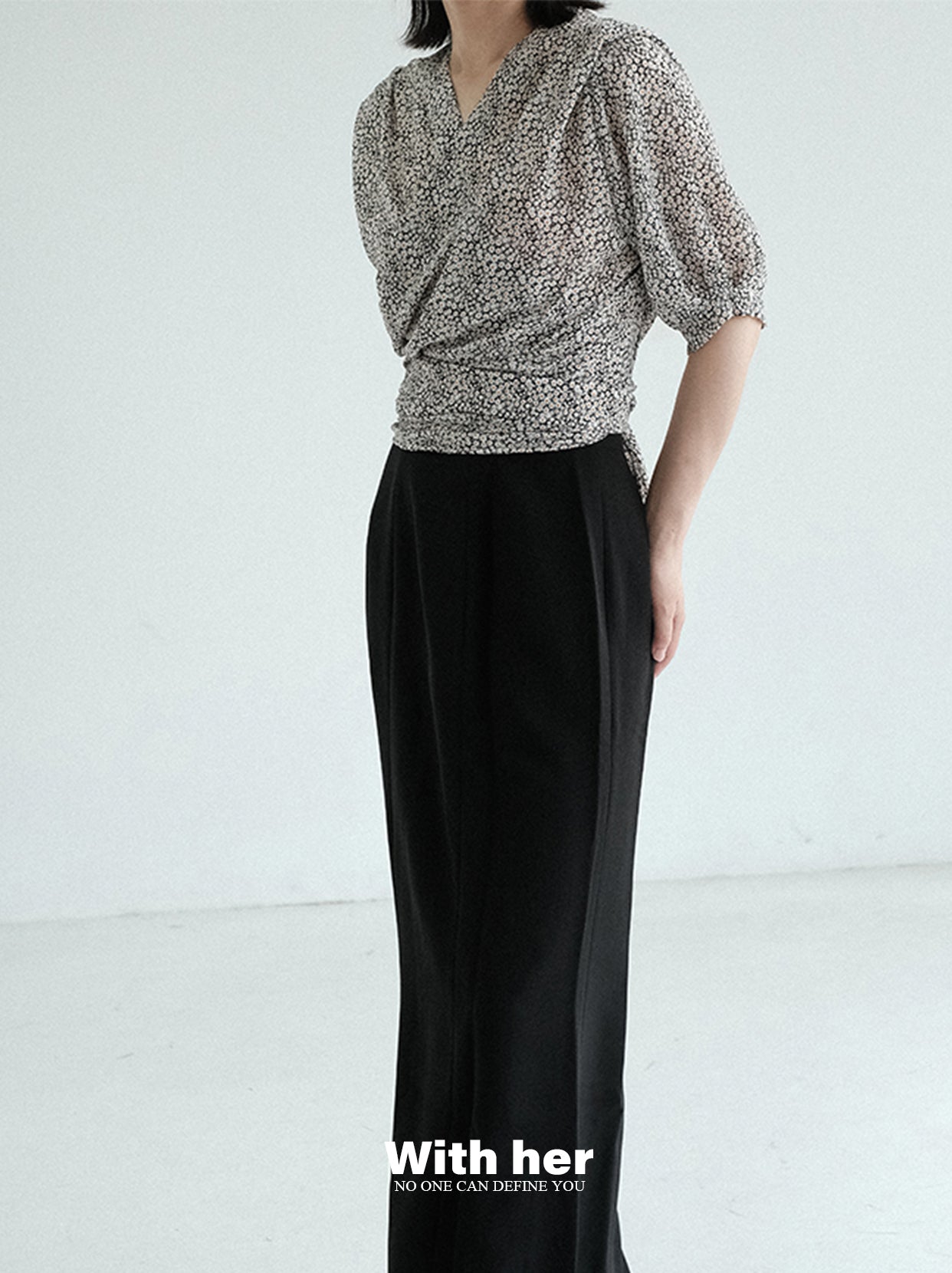 Original Floral V-Neck Blouse