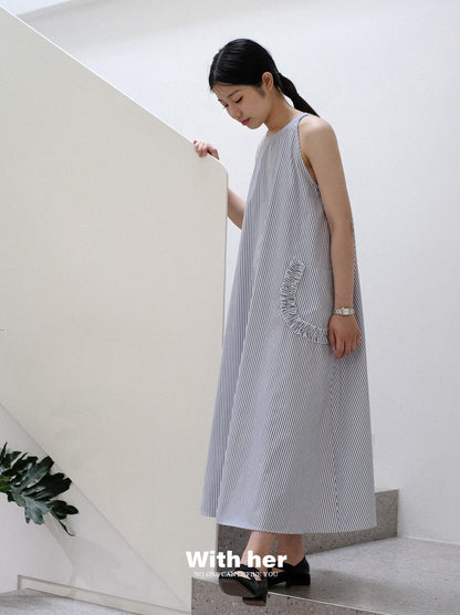 Original Halterneck Striped Dress