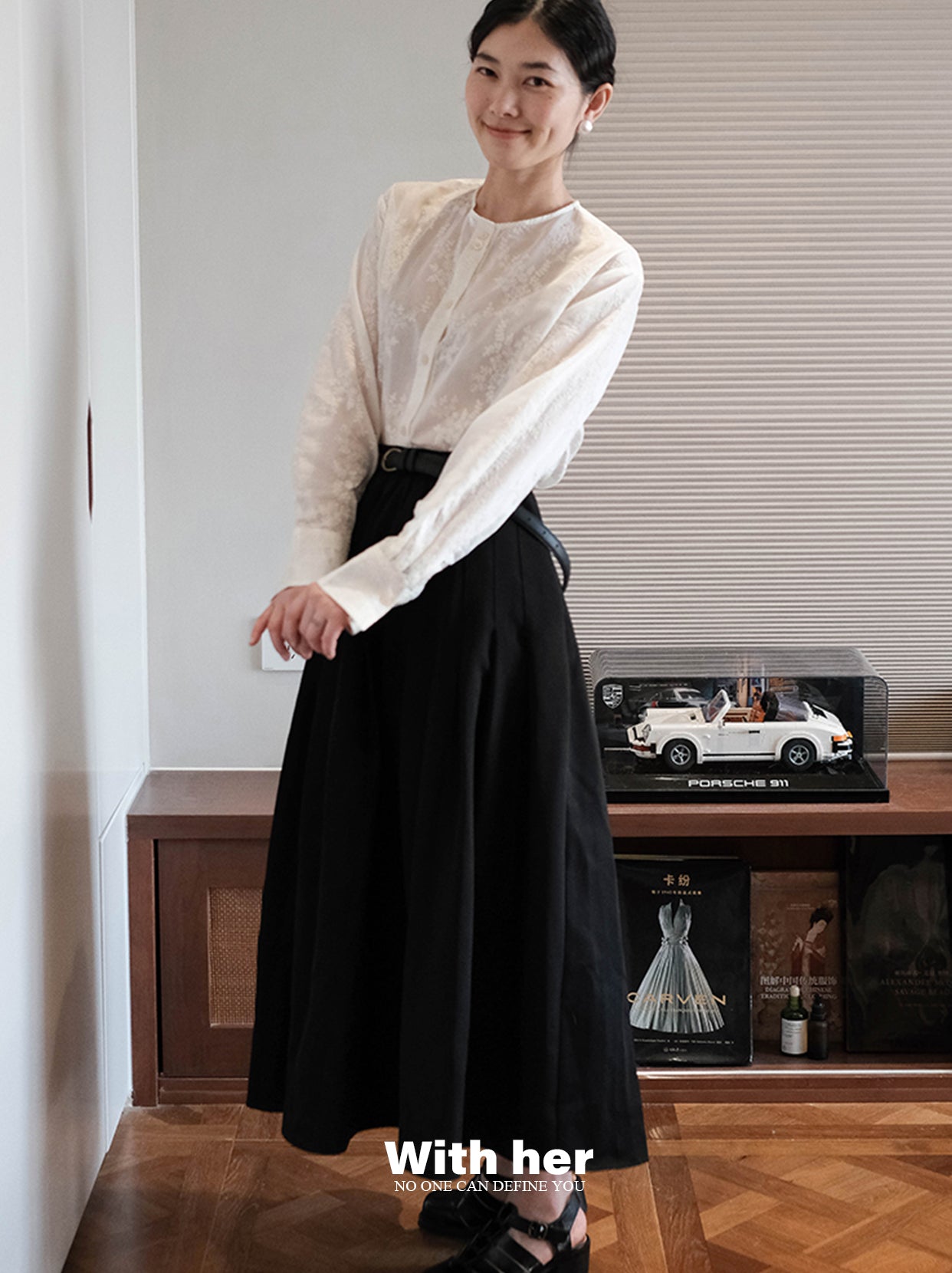 Pleated Long Skirt