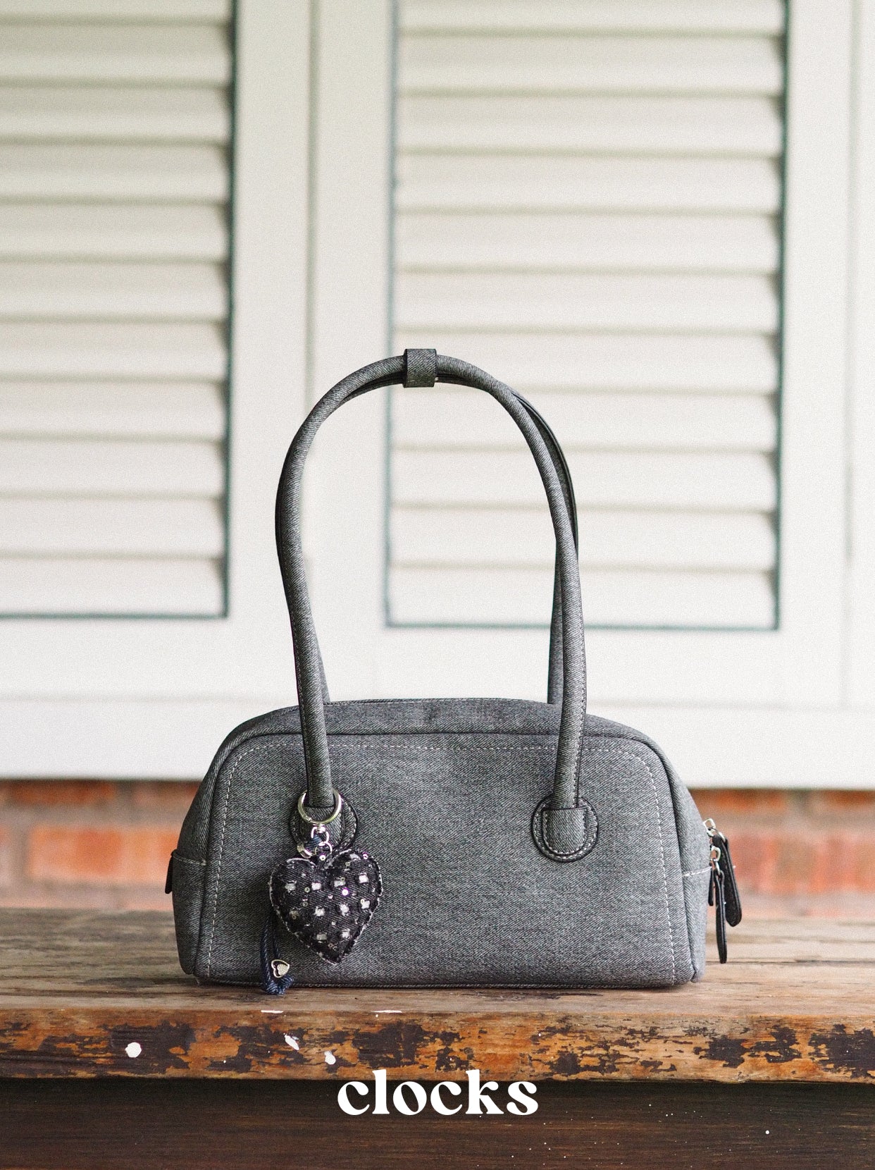 Gray Denim Duffle