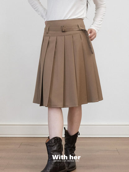 A-Line Pleated Skirt