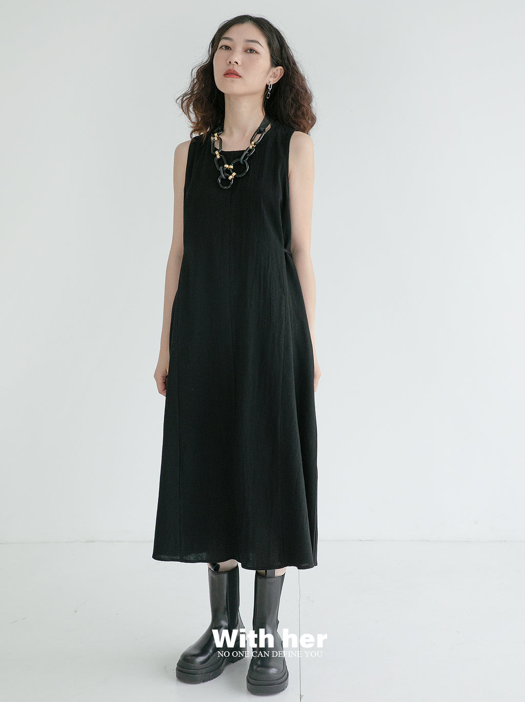 Original Cotton Linen Sleeveless Dress