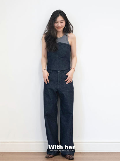 Denim Bandeau Top