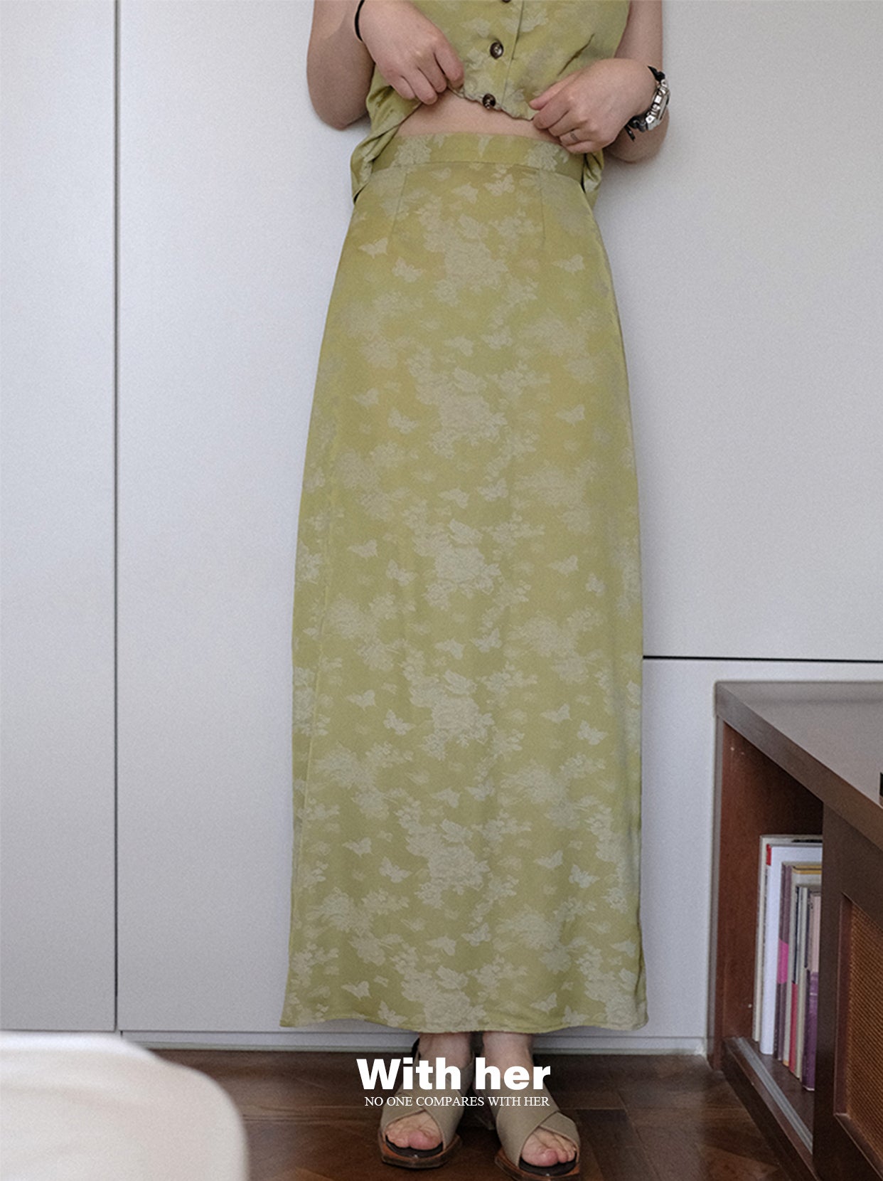 Original Jacquard Sheath Skirt