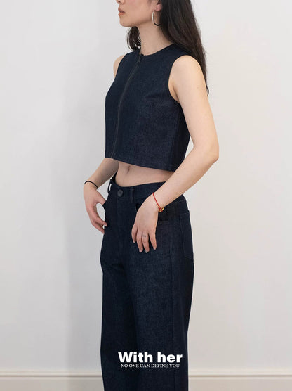 Dual Denim Top