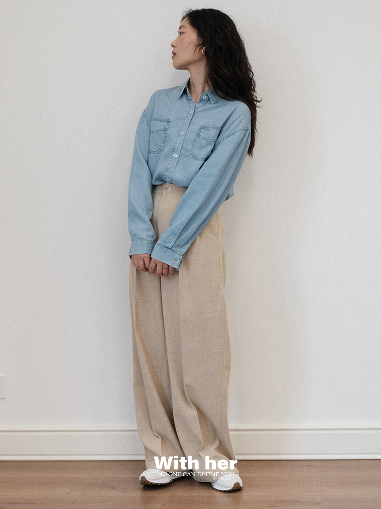 Soft Indigo Denim Blouse