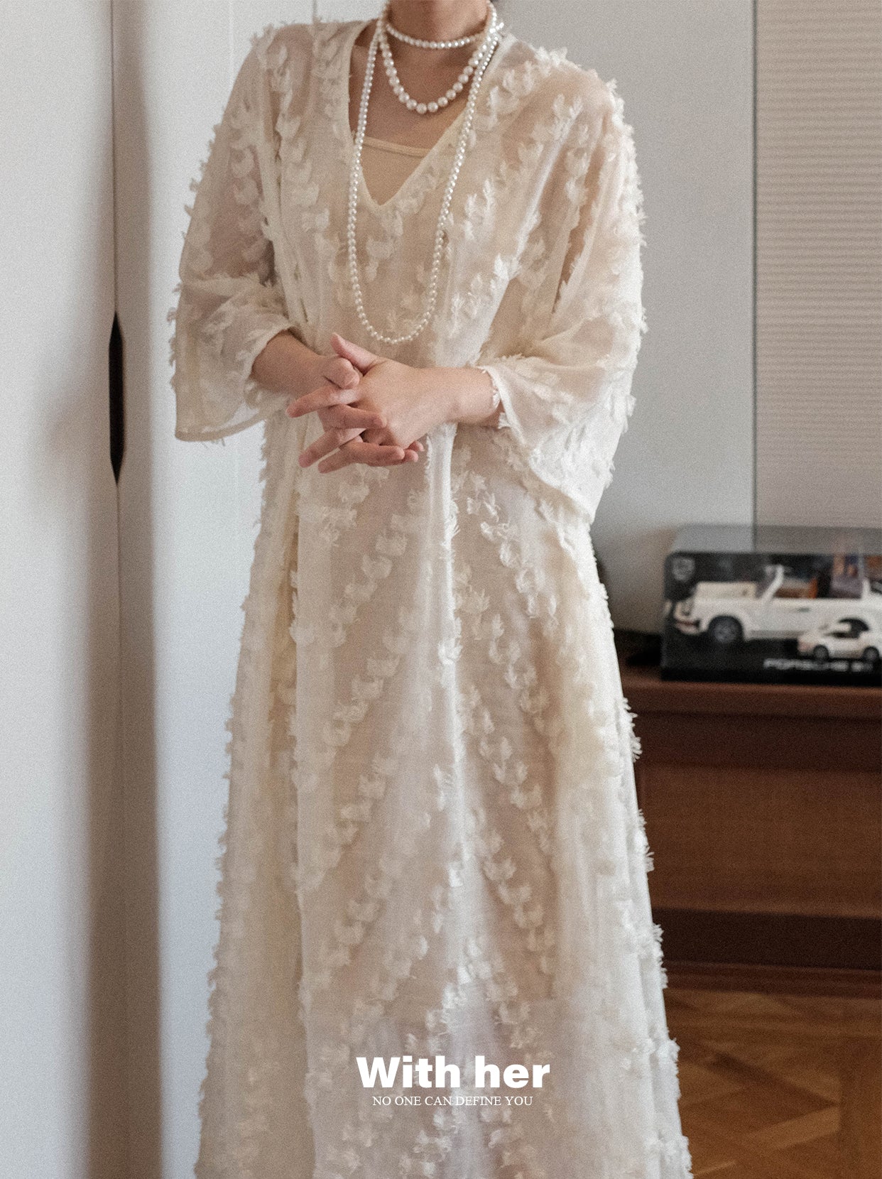 Original V-neck Tassel Dress