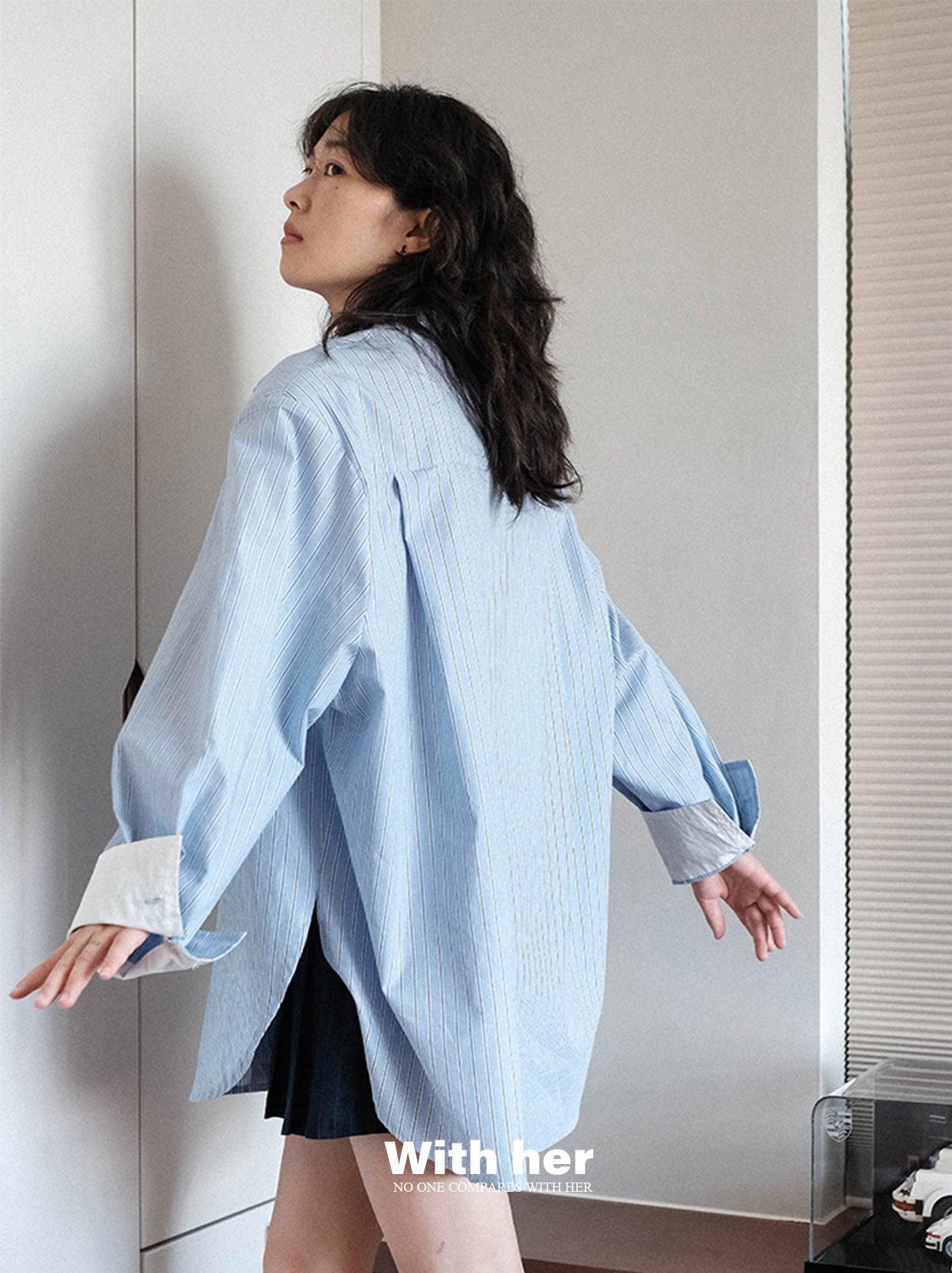 Original Oversized Striped Blouse