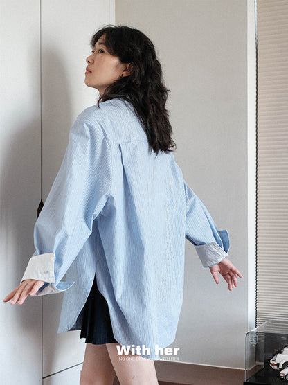 Original Oversized Striped Blouse