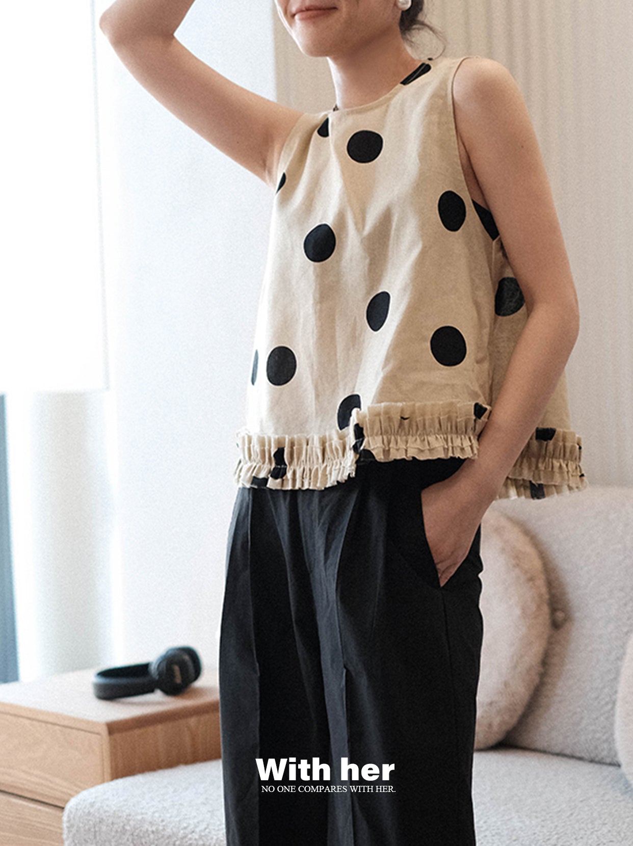 Original Polka Dot Sleeveless Top