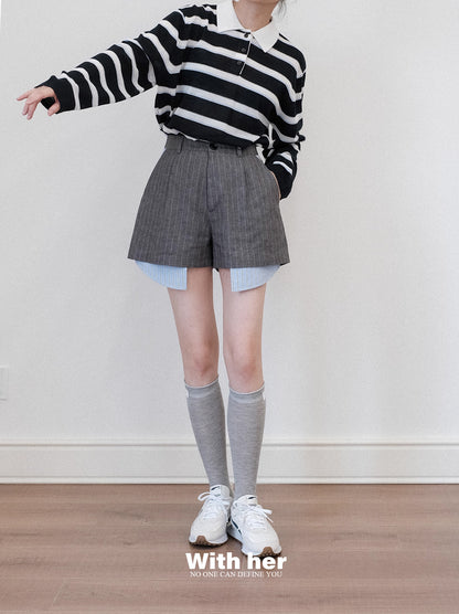 Crosscut Blazer Shorts