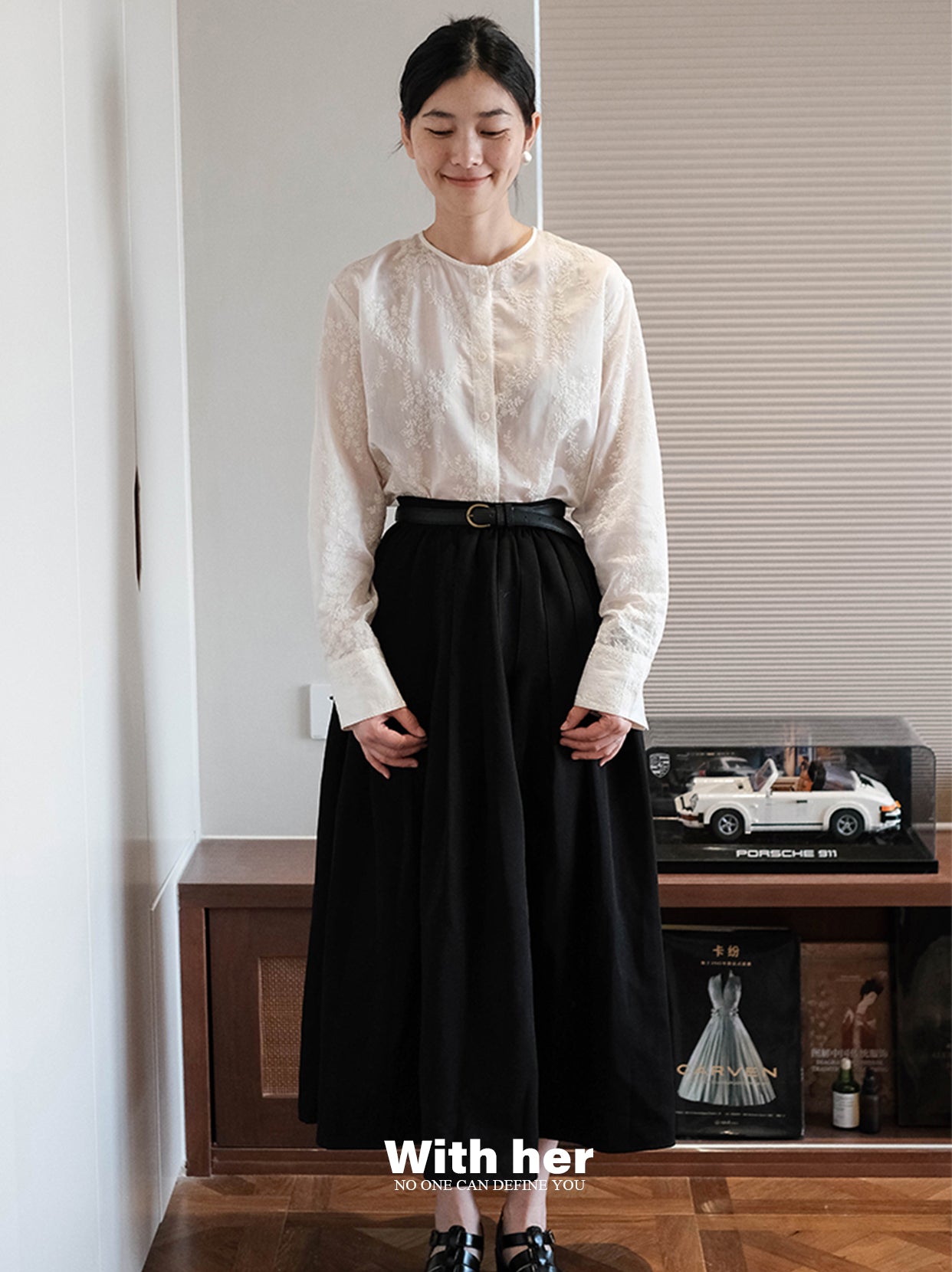 Pleated Long Skirt