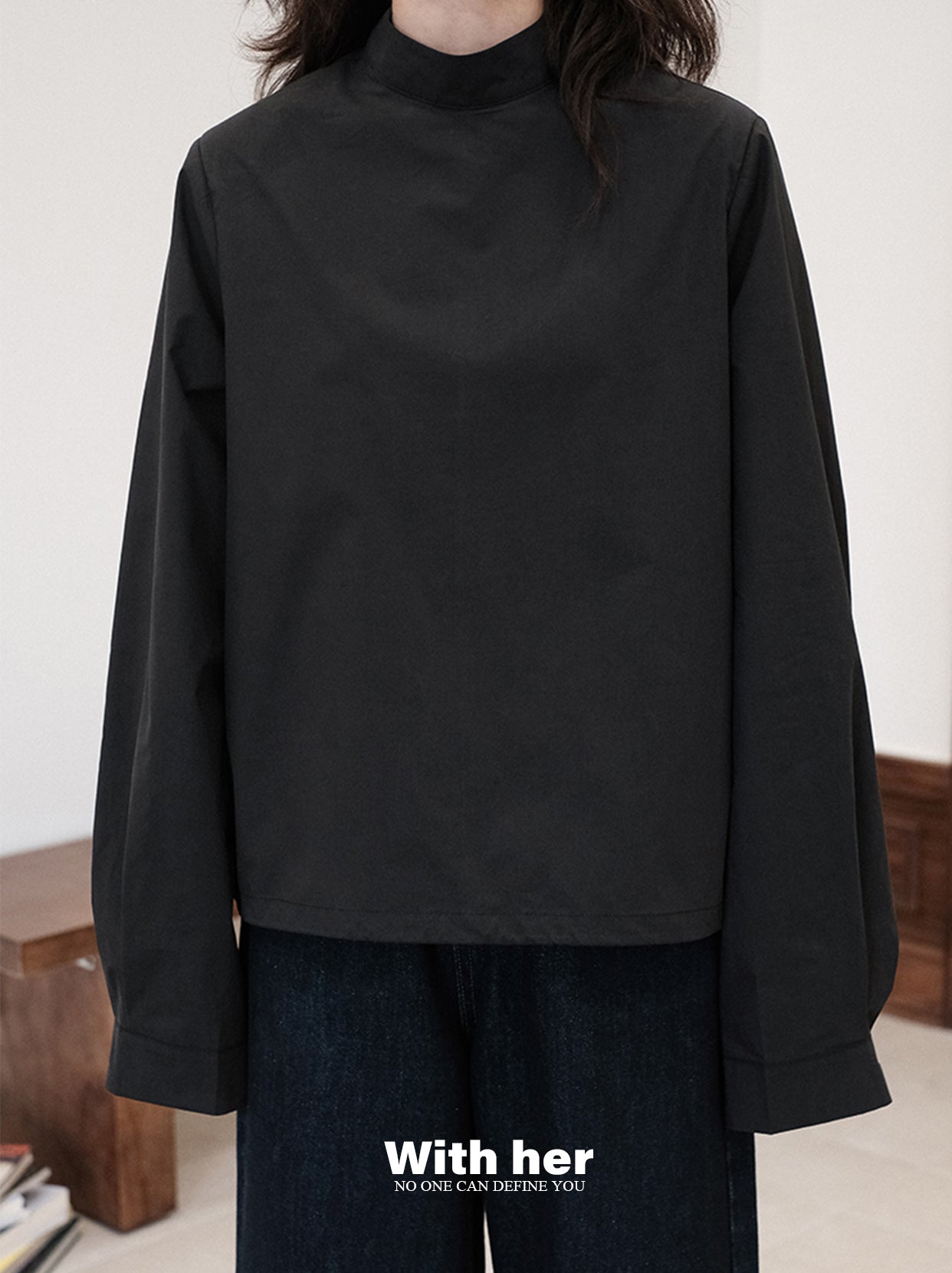 Half Turtleneck Blouse