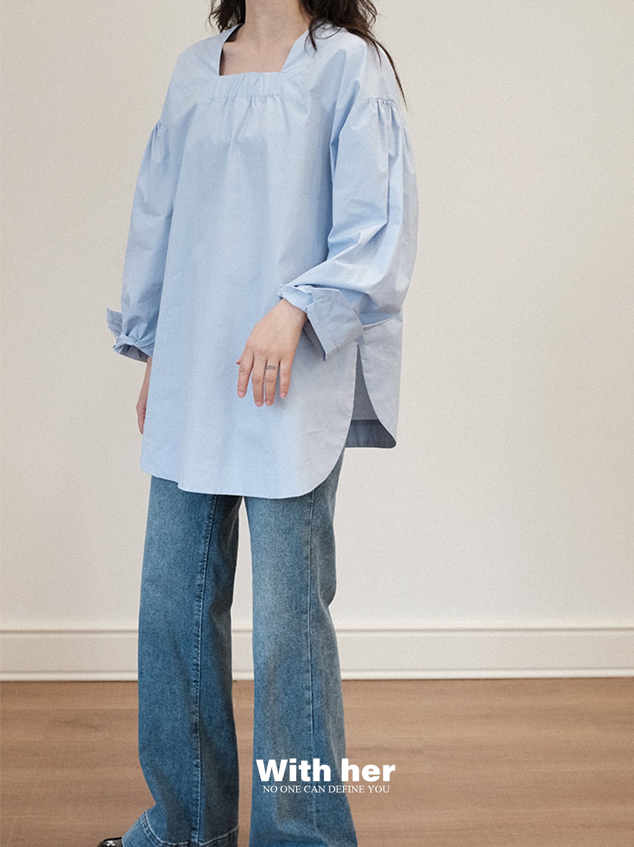 Blue Cocoon Twist Blouse