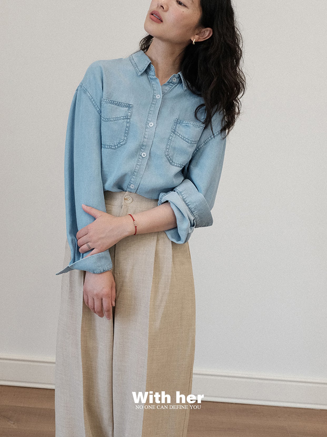Soft Indigo Denim Blouse