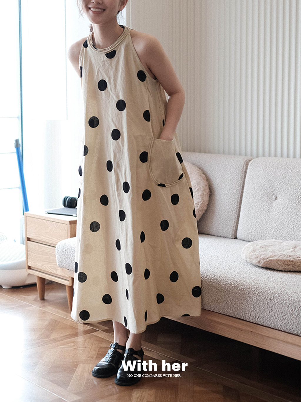 Original Halterneck Polka Dot Dress