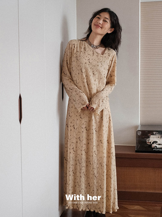 Original Yadan-Style Velvet Lace Dress