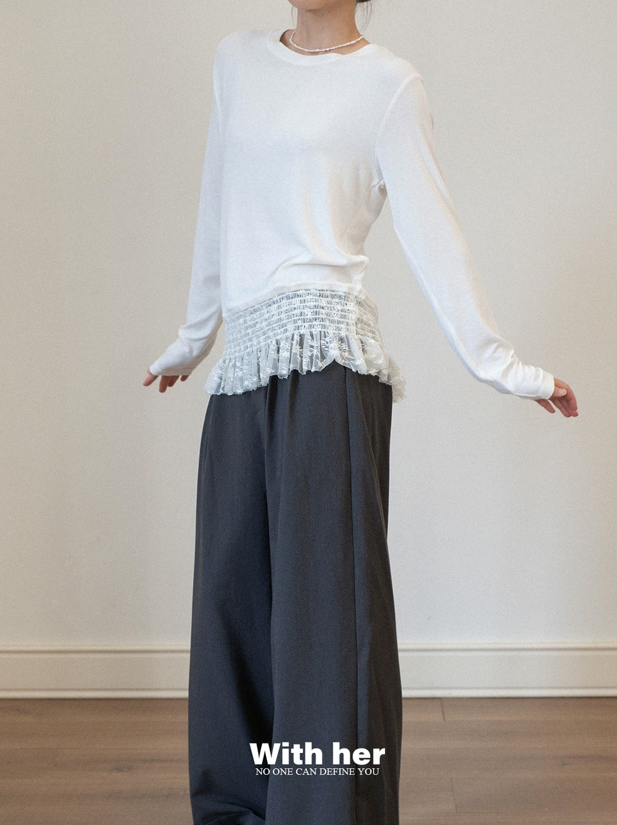 Ruffled Hem Tee