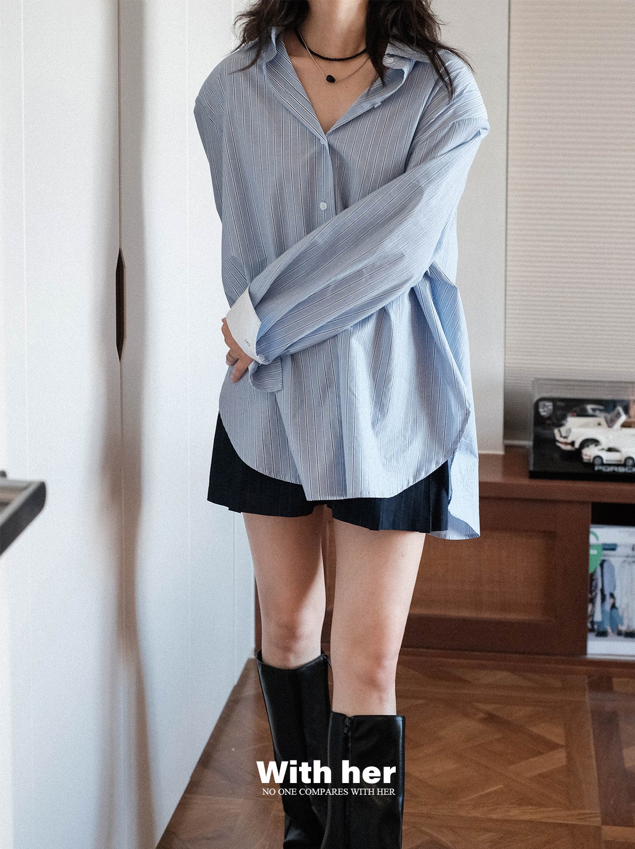 Original Oversized Striped Blouse
