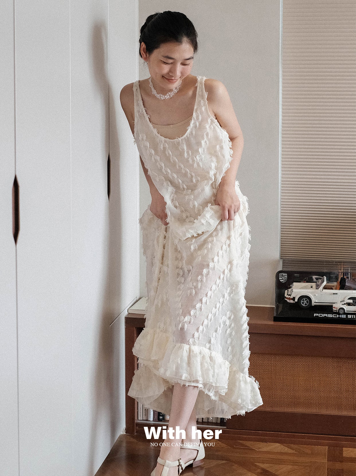 Original Sleeveless Tassel Strap Dress