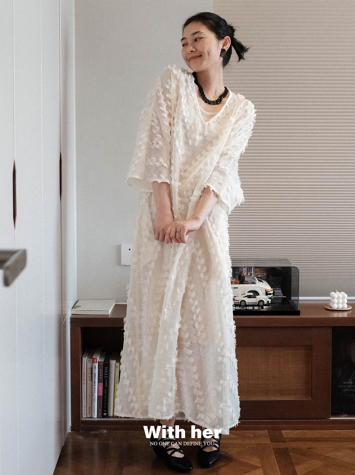 Original V-neck Tassel Dress