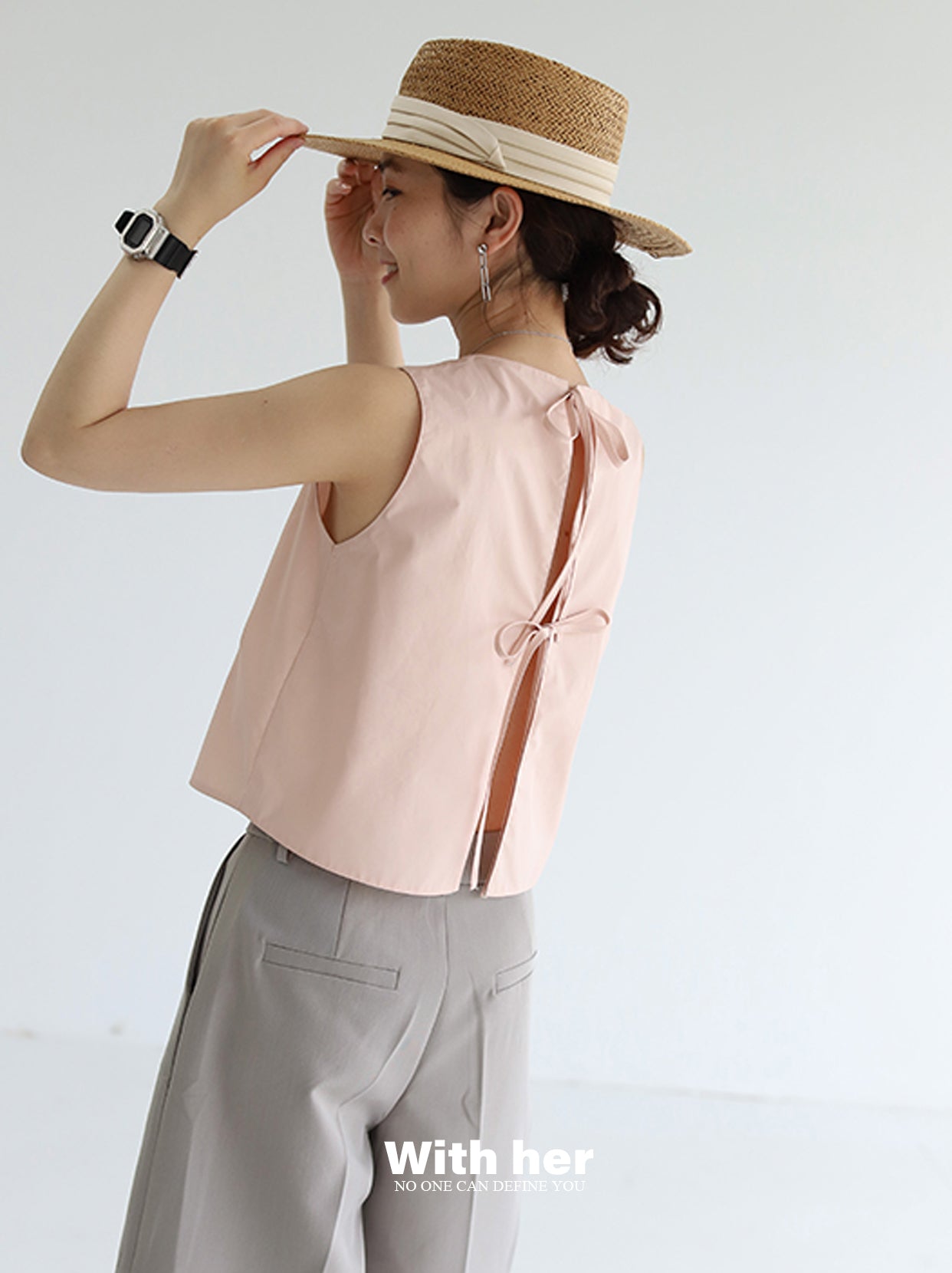 Original Backless Tie-Back Cropped Top
