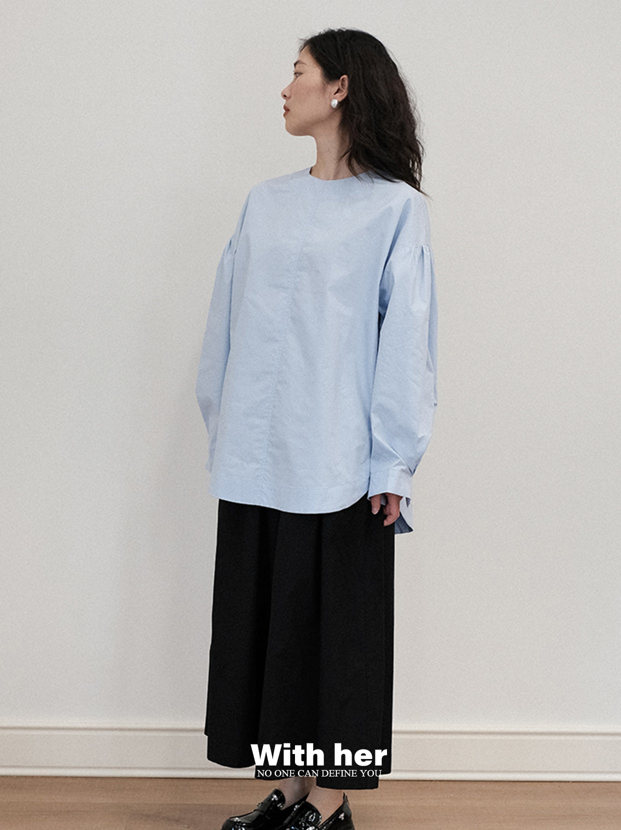 Blue Cocoon Twist Blouse