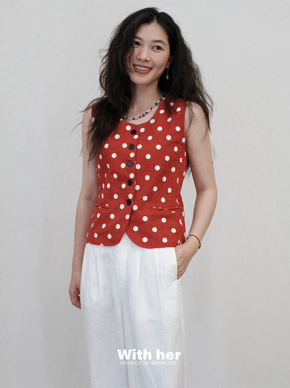 Casual Linen Waistcoat