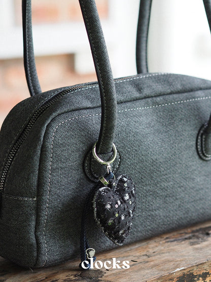 Gray Denim Duffle