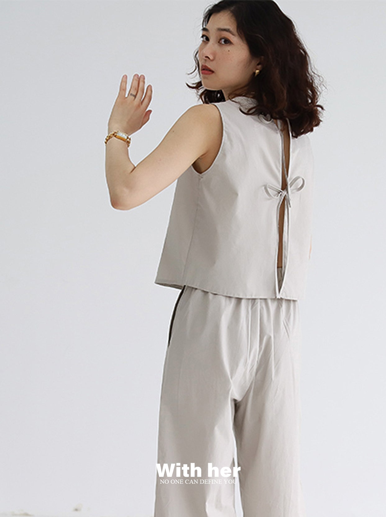 Original Backless Tie-Back Cropped Top