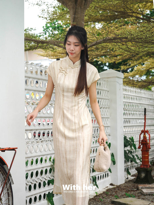 Eastern Oatmeal Cheongsam