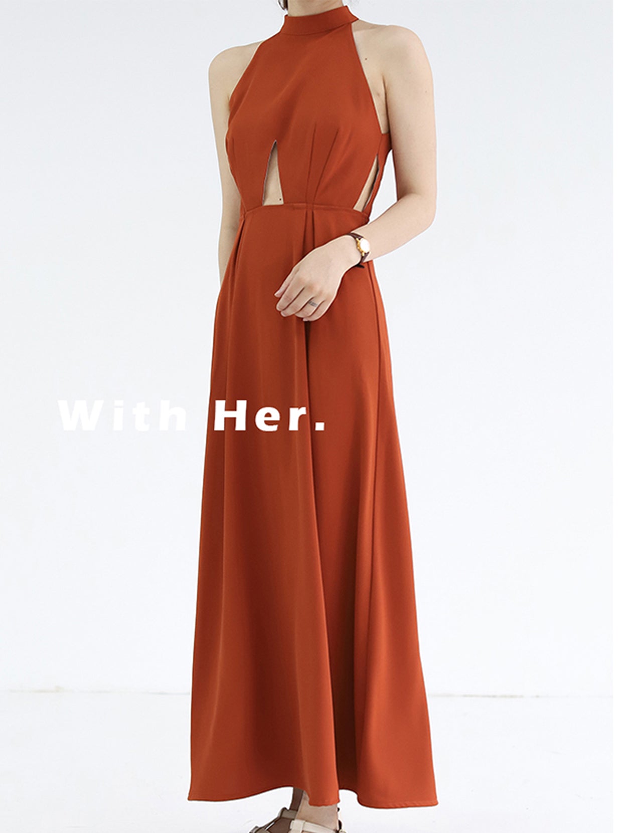 Original Halter neck Midriff Dress