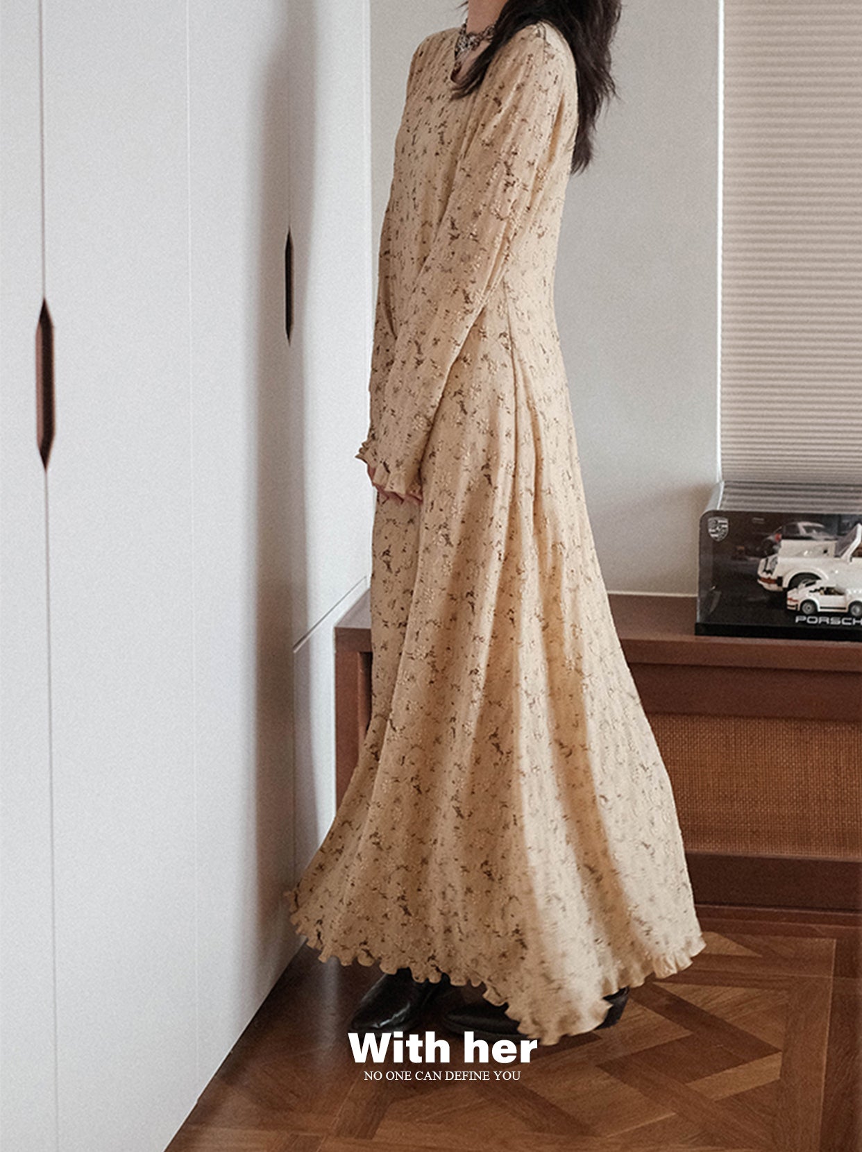Original Yadan-Style Velvet Lace Dress