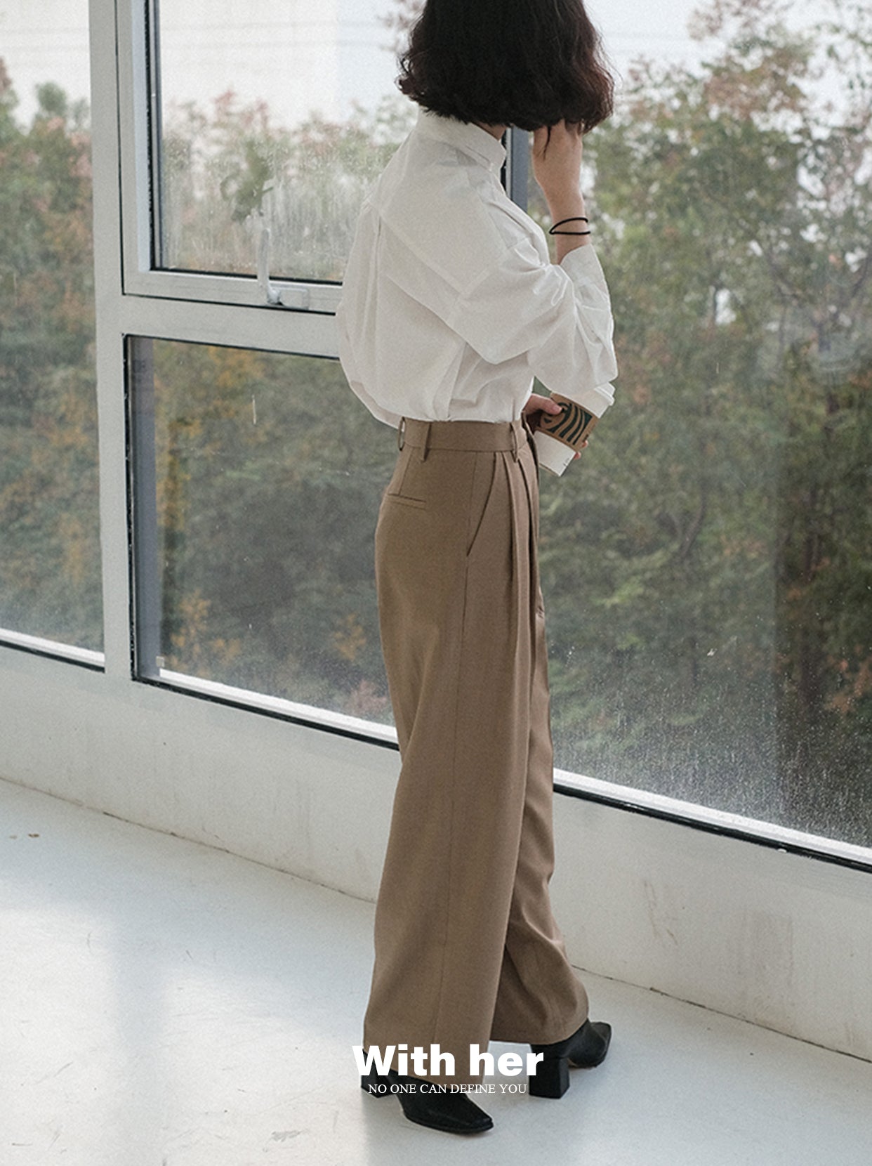 Original Casual Khaki Draped Trousers