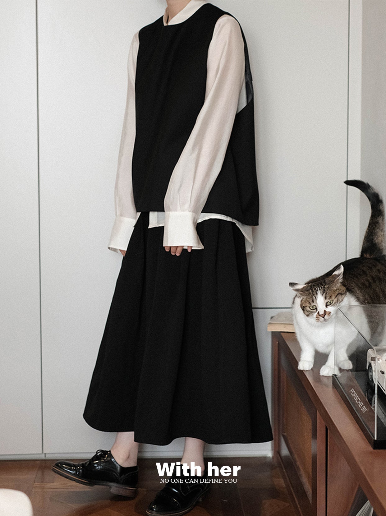 Pleated Long Skirt