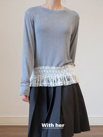 Ruffled Hem Tee