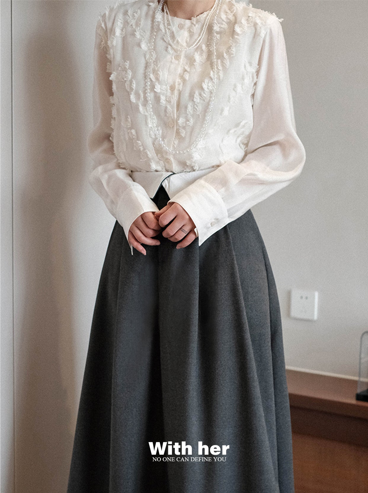Tassel White Sleeve Shirt