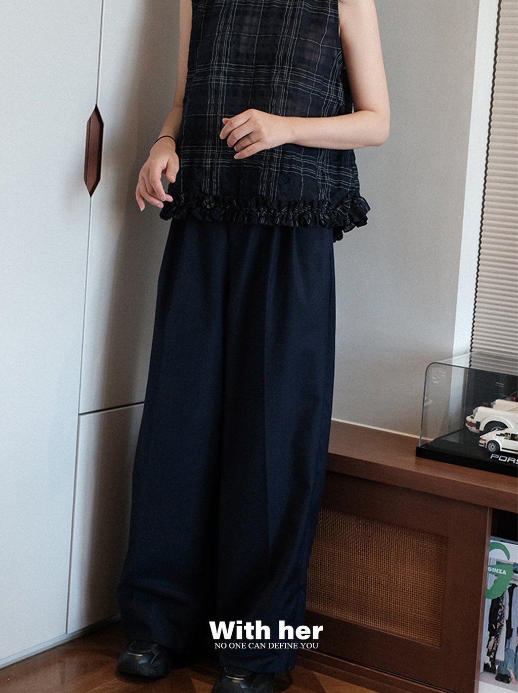 Mix Blue Loose Pants