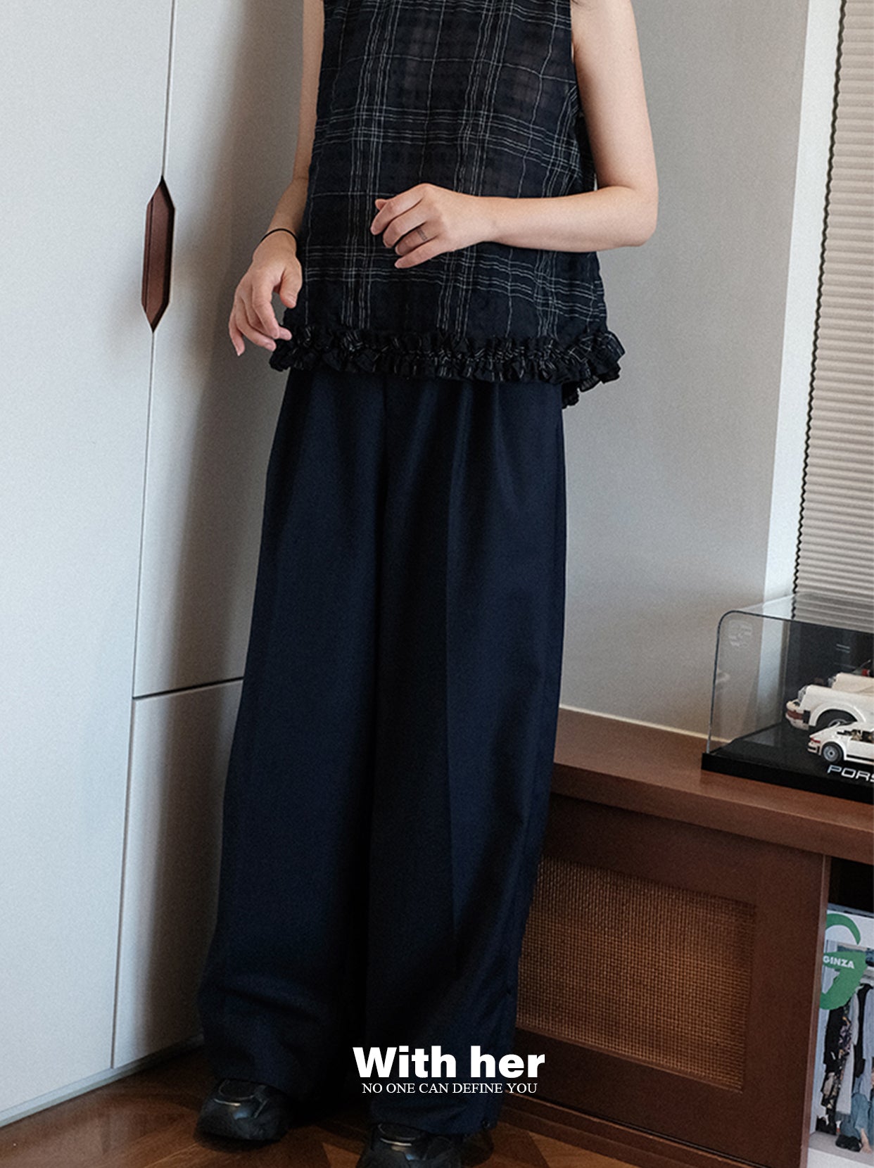 Mix Blue Loose Pants