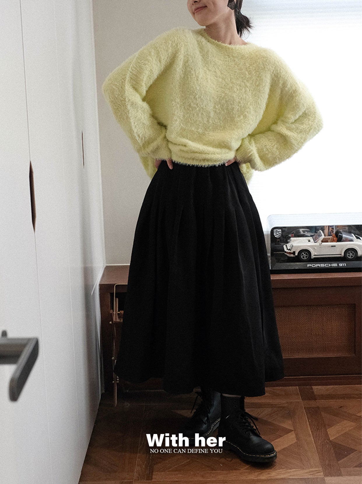 Pleated Long Skirt