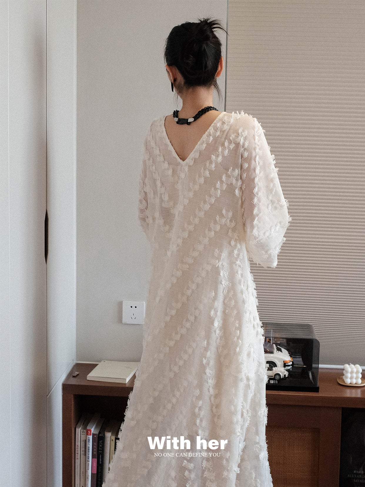 Original V-neck Tassel Dress